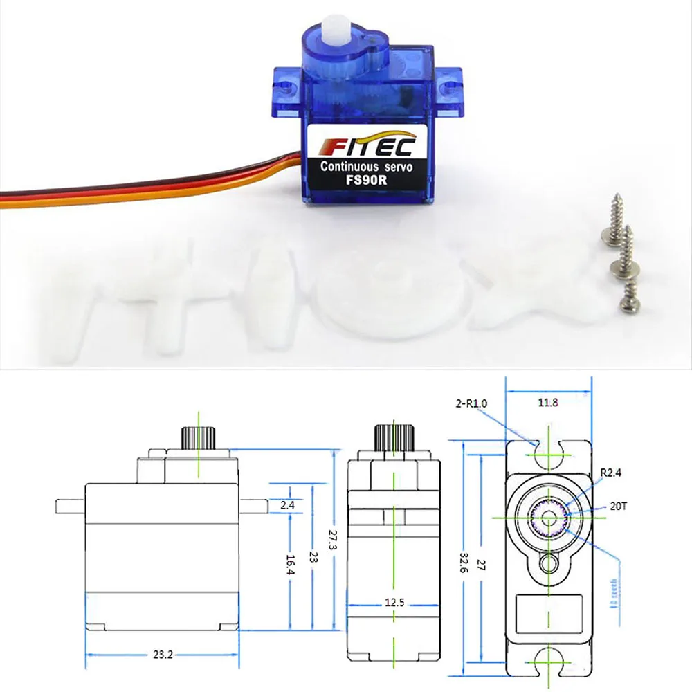Feetech Mini FS90R Micro Servo - Rc Hobby Products review and price